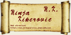 Minja Kiperović vizit kartica